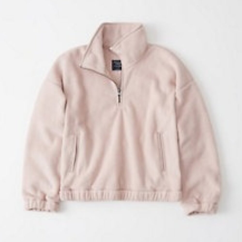 Abercrombie & Fitch Polar Fleece Half-Zip Sweatshirt